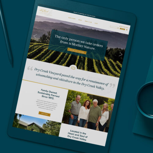 Dry Creek Vineyard website redesign