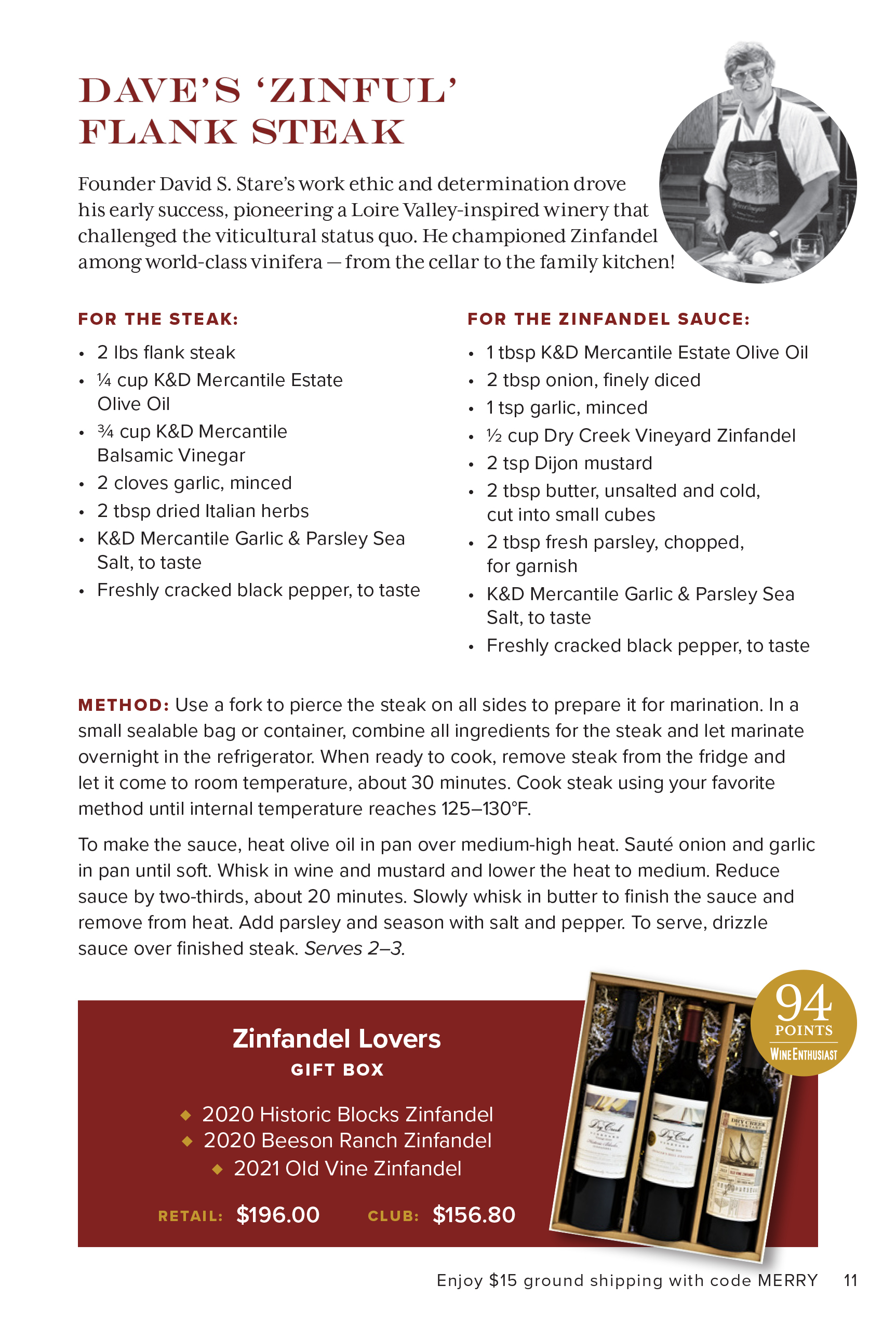 Dry Creek Vineyard 2023 Holiday Direct Mail Catalog