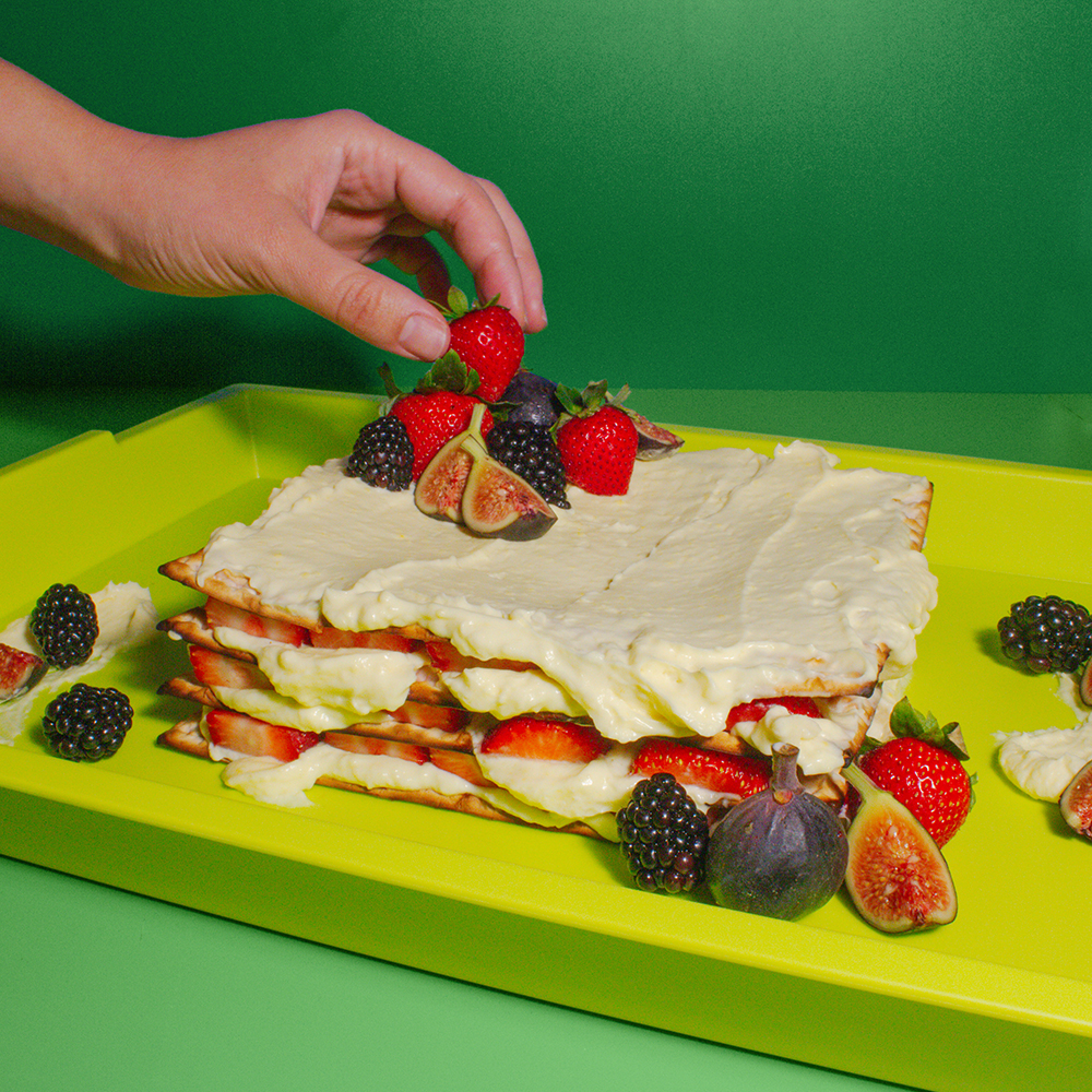 Messy Cookbook matzah cake photography