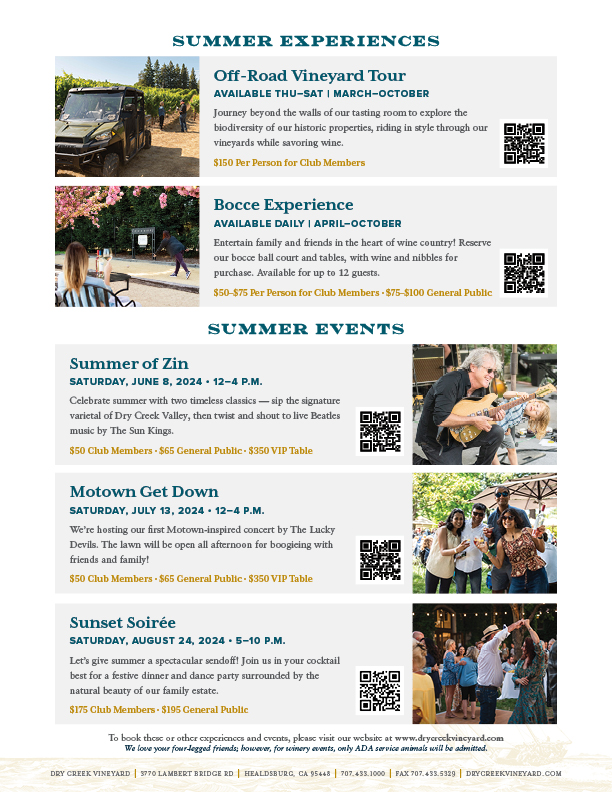 Newsletter_2024_Summer12 Dry Creek Vineyard Newsletter Summer 2024